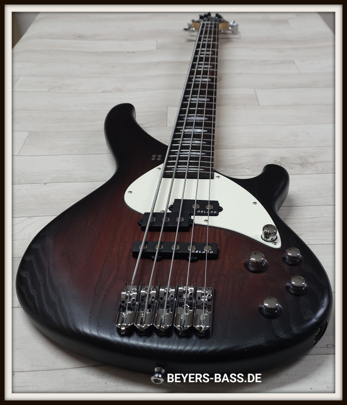 Sandberg Custom 5 Yolanda Charles, Open Pore Brownburst, Signature